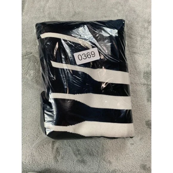 Calvin Klein Dress Womens Medium Black White Striped Bodycon Sleeveless Stretch - Picture 10 of 10